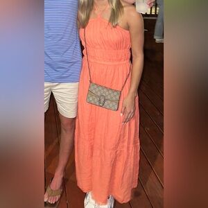 Bella Dahl Tan Maxi Dress with Elegant Design